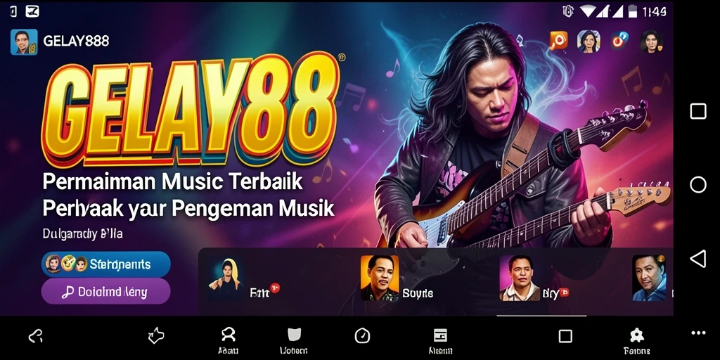 Screenshot gameplay GELAY88 menampilkan pemain menikmati permainan musik yang interaktif.