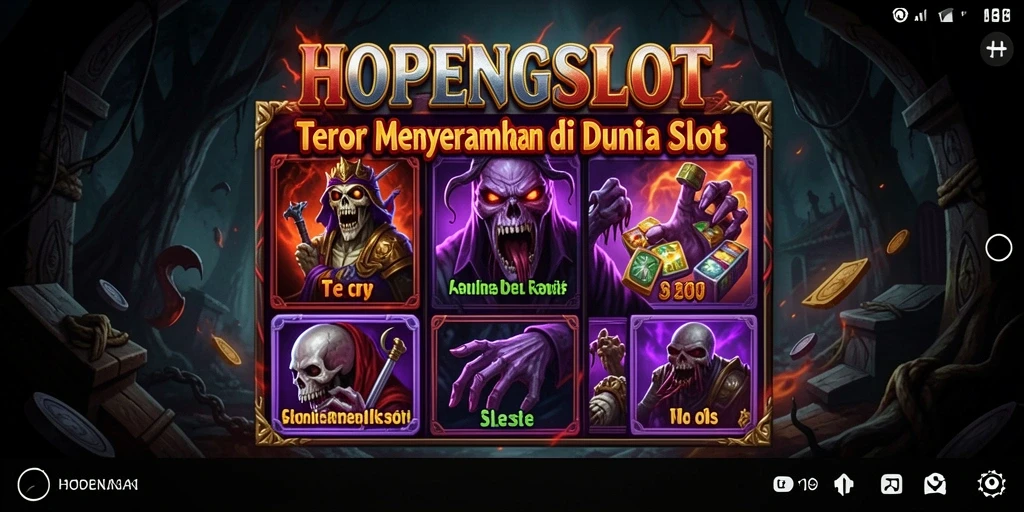 Screenshot HOPENGSLOT menampilkan suasana gelap dan mencekam dengan gameplay yang menantang.