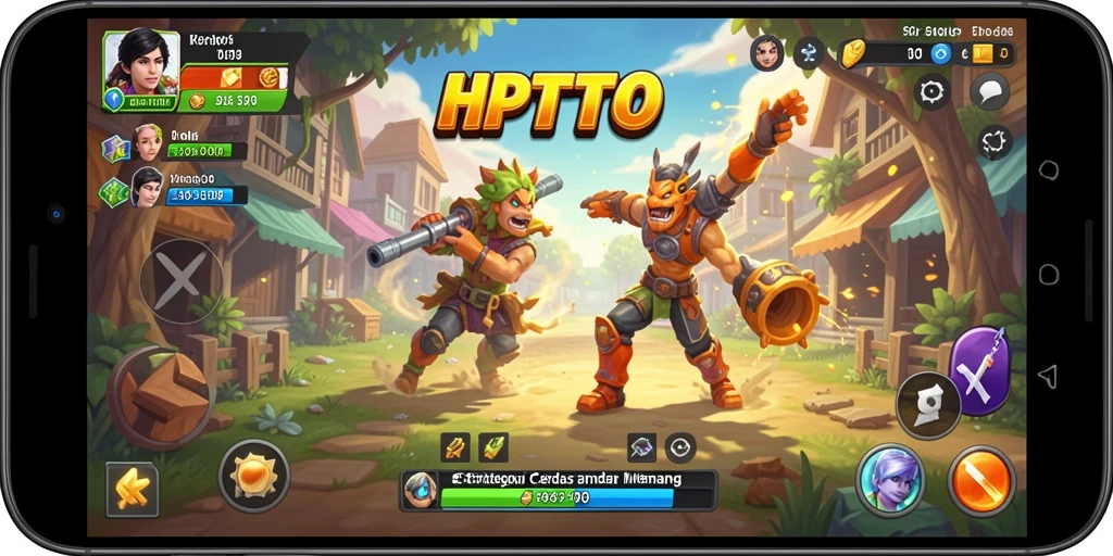 Tangkapan layar menunjukkan aksi intens dalam pertempuran strategi HPTOTO.