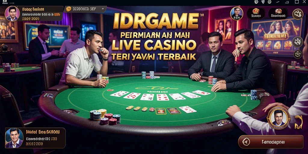 Tampilan gameplay mendebarkan dan interaktif dari IDRGAME Live Casino.