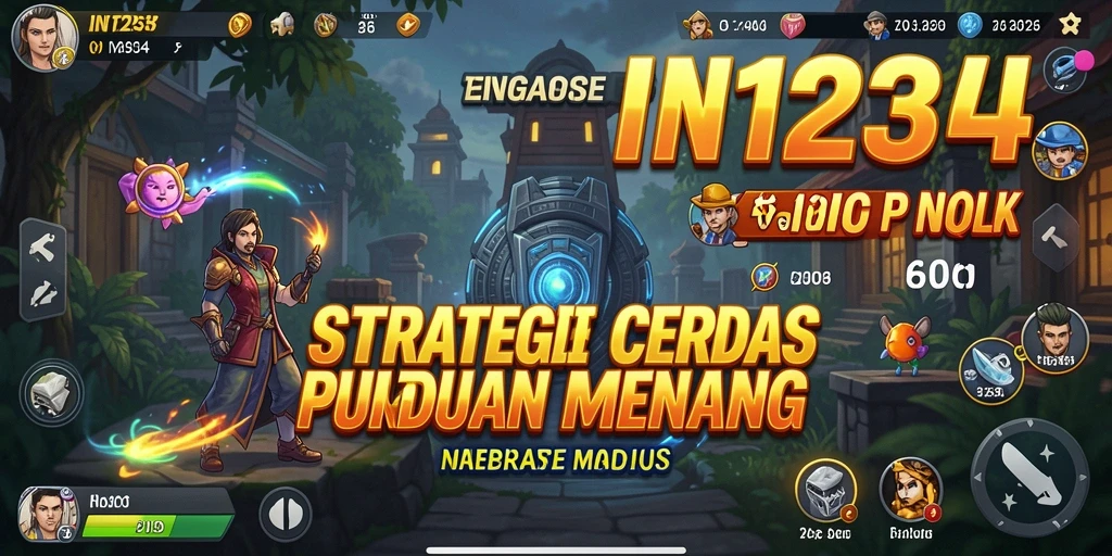 Tangkapan layar gameplay IN1234 yang menunjukkan pertarungan strategi.