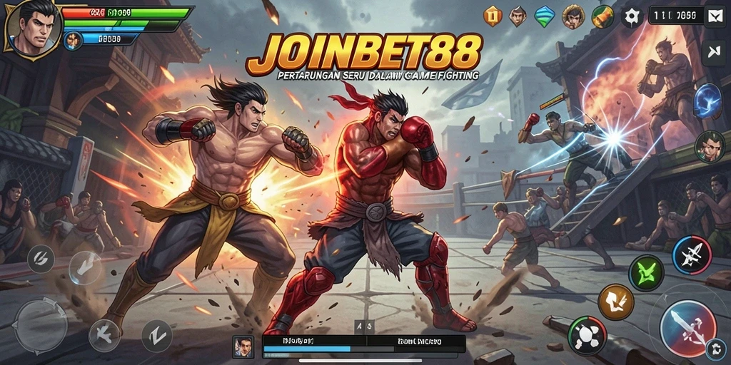 Tampilan gameplay JOINBET88 dengan pertarungan yang mendebarkan.