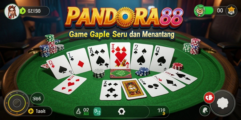Screenshot PANDORA88 menampilkan gameplay Gaple yang seru dan dinamis.