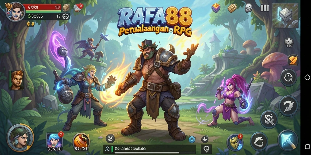 Tampilan gameplay seru di RAFA88 dengan karakter dan dunia RPG yang mendalam.