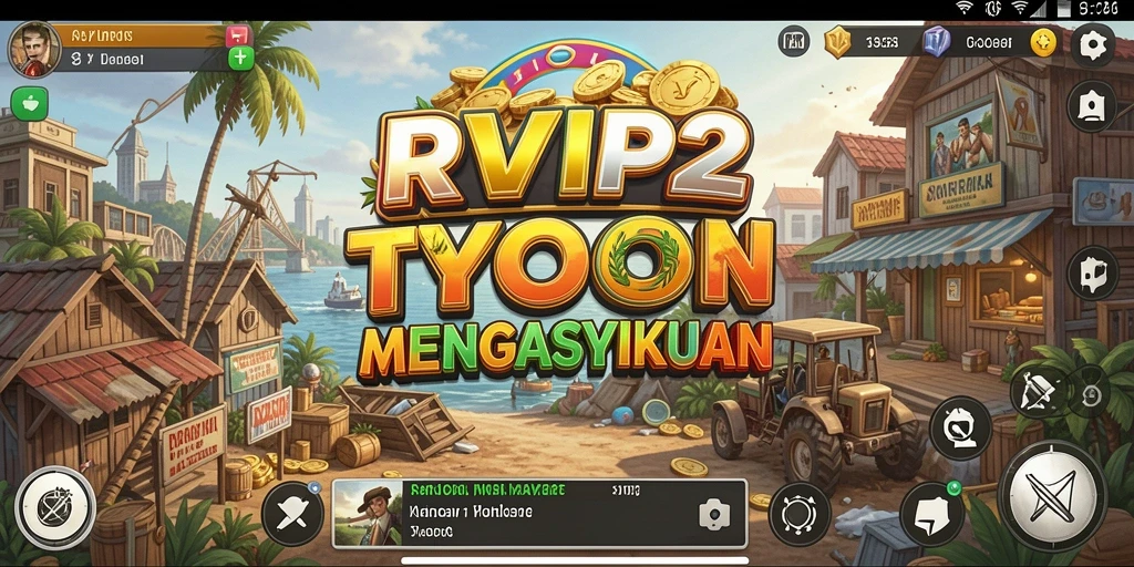 Screenshot gameplay RVIP2 menampilkan manajemen bisnis yang strategis.