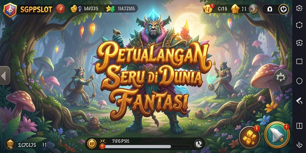 Tangkapan layar gameplay SGPSLOT yang menampilkan pertempuran epik dan karakter heroik.