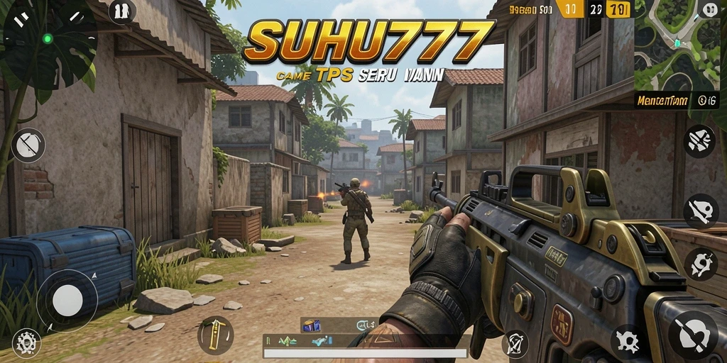 Gameplay intens di SUHU777 dengan aksi tembak-menembak seru.