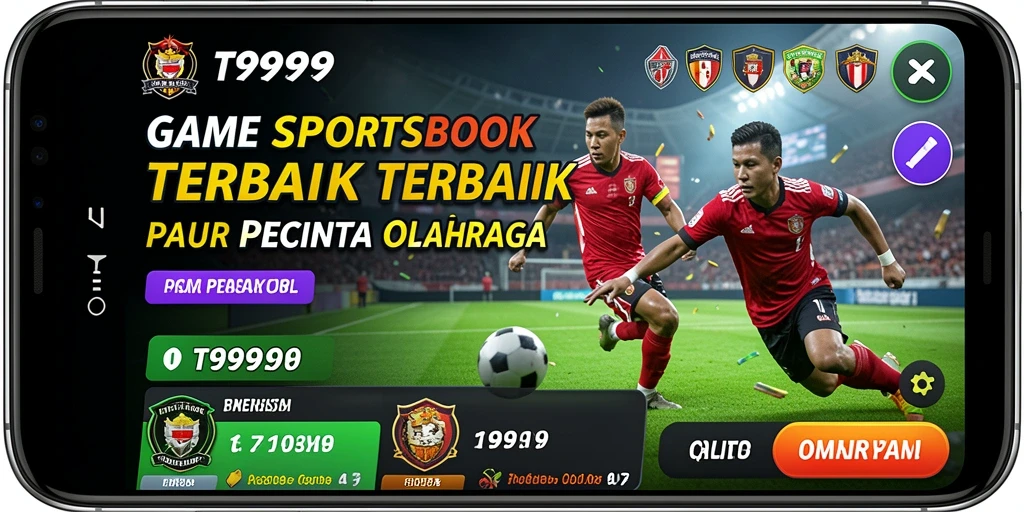 Tangkapan layar dari gameplay di aplikasi Sportsbook T9999.