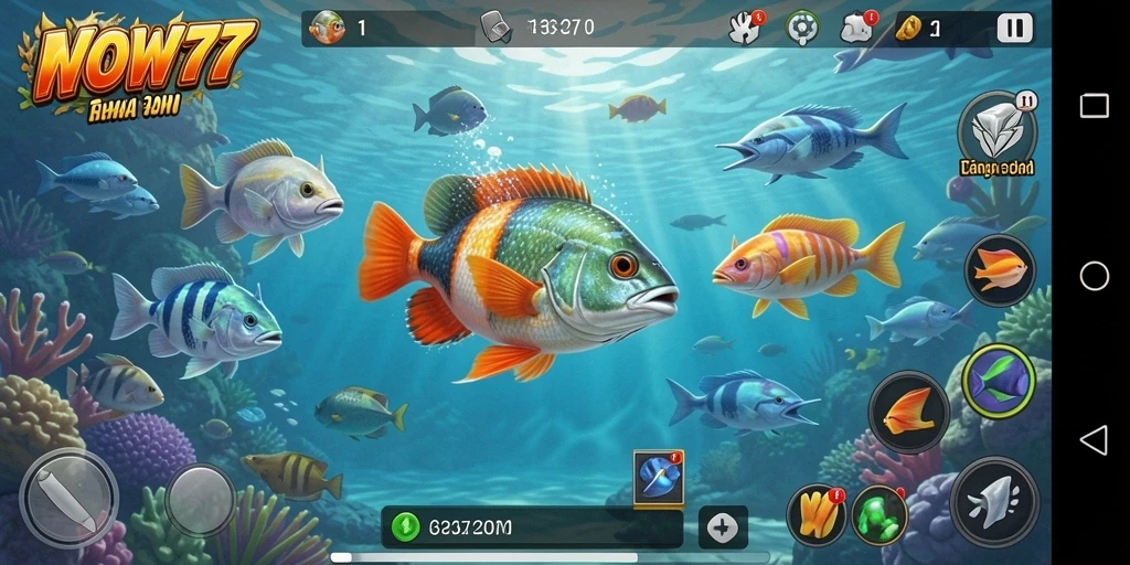 Screenshot gameplay Tembak Ikan WOW77 yang seru dan mengasyikkan.